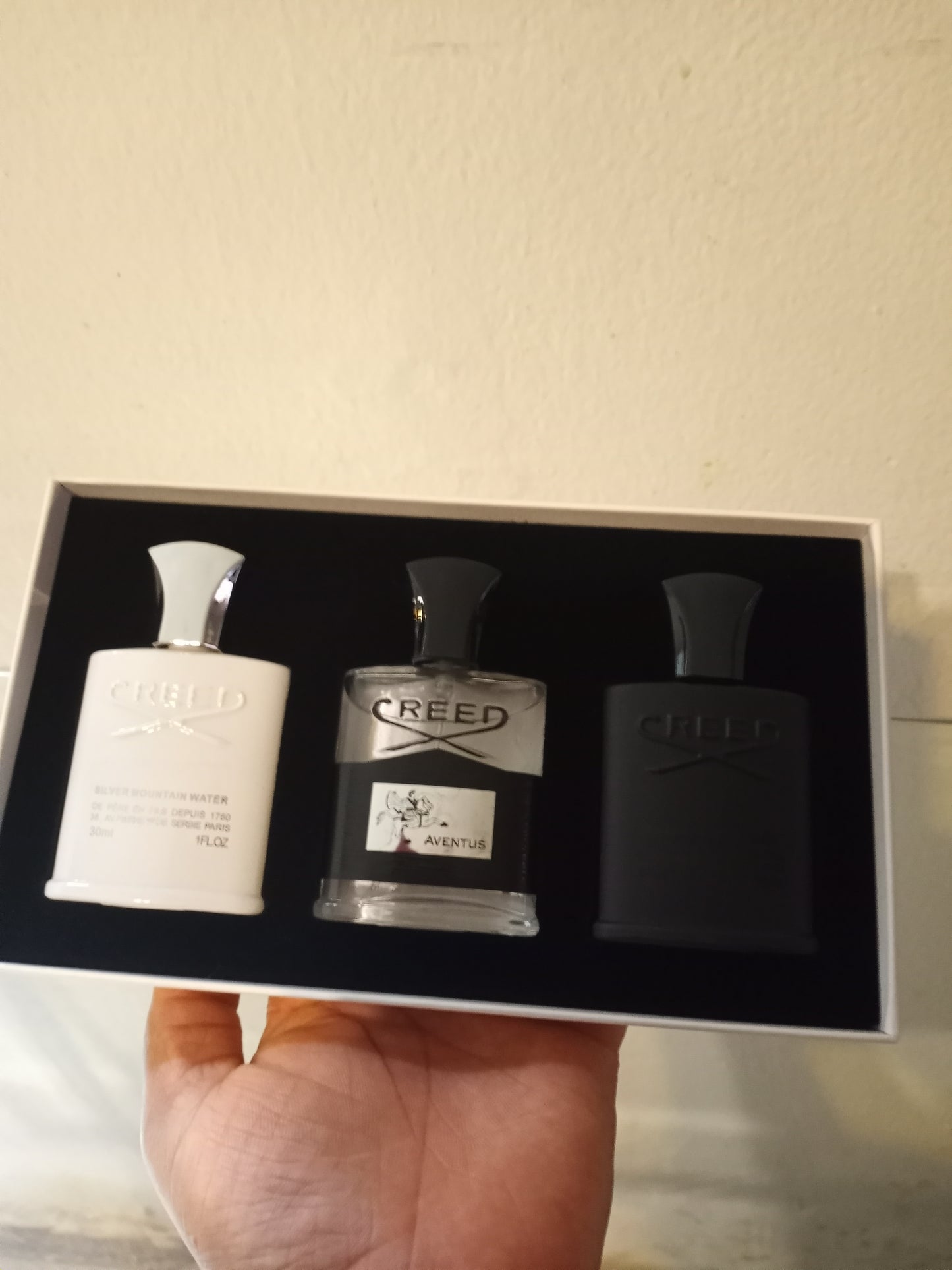 Creed gift set 3*30ml Silver Mountain, Aventus & Green Irish Tweed. eau de parfum