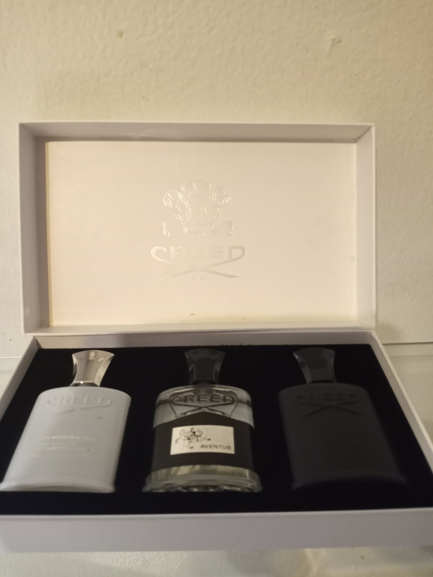 Creed gift set 3*30ml Silver Mountain, Aventus & Green Irish Tweed. eau de parfum