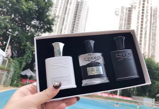 Creed gift set 3*30ml Silver Mountain, Aventus & Green Irish Tweed. eau de parfum